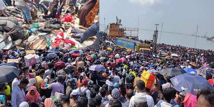 ফেরি থেকে নামার সময় পদদলিত হয়ে ৫ জনের মৃত্যু