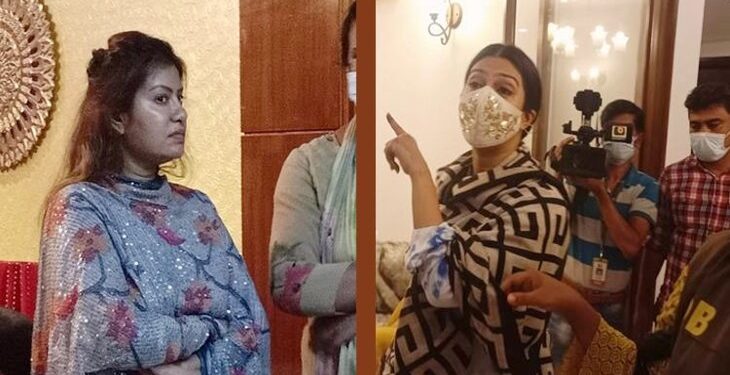 বিপুল পরিমাণে মদ-ইয়াবাসহ মডেল ফারিয়া ও মৌ আটক
