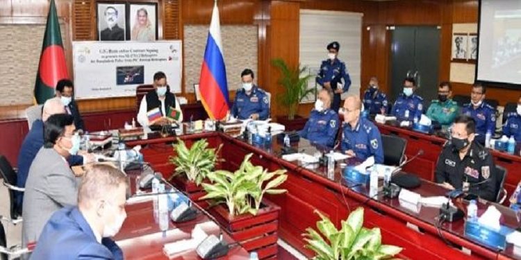 আইনশৃঙ্খলা রক্ষায় হেলিকপ্টার কিনতে রাশিয়ার সঙ্গে চুক্তি