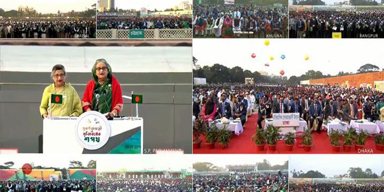দেশবাসীকে শপথ পাঠ করালেন প্রধানমন্ত্রী