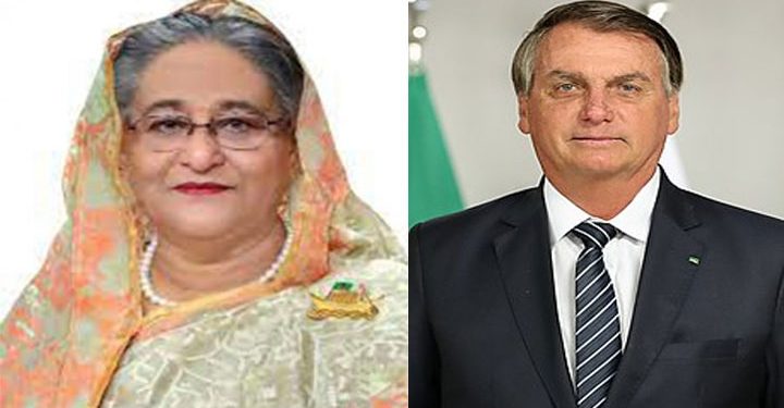 ব্রাজিলের প্রেসিডেন্টের সঙ্গে প্রধানমন্ত্রী শেখ হাসিনার শুভেচ্ছা বিনিময়