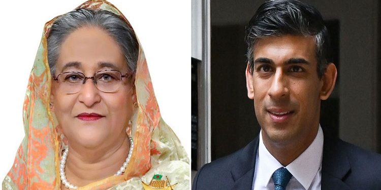যুক্তরাজ্যের ঋষি সুনাককে অভিনন্দন প্রধানমন্ত্রীর